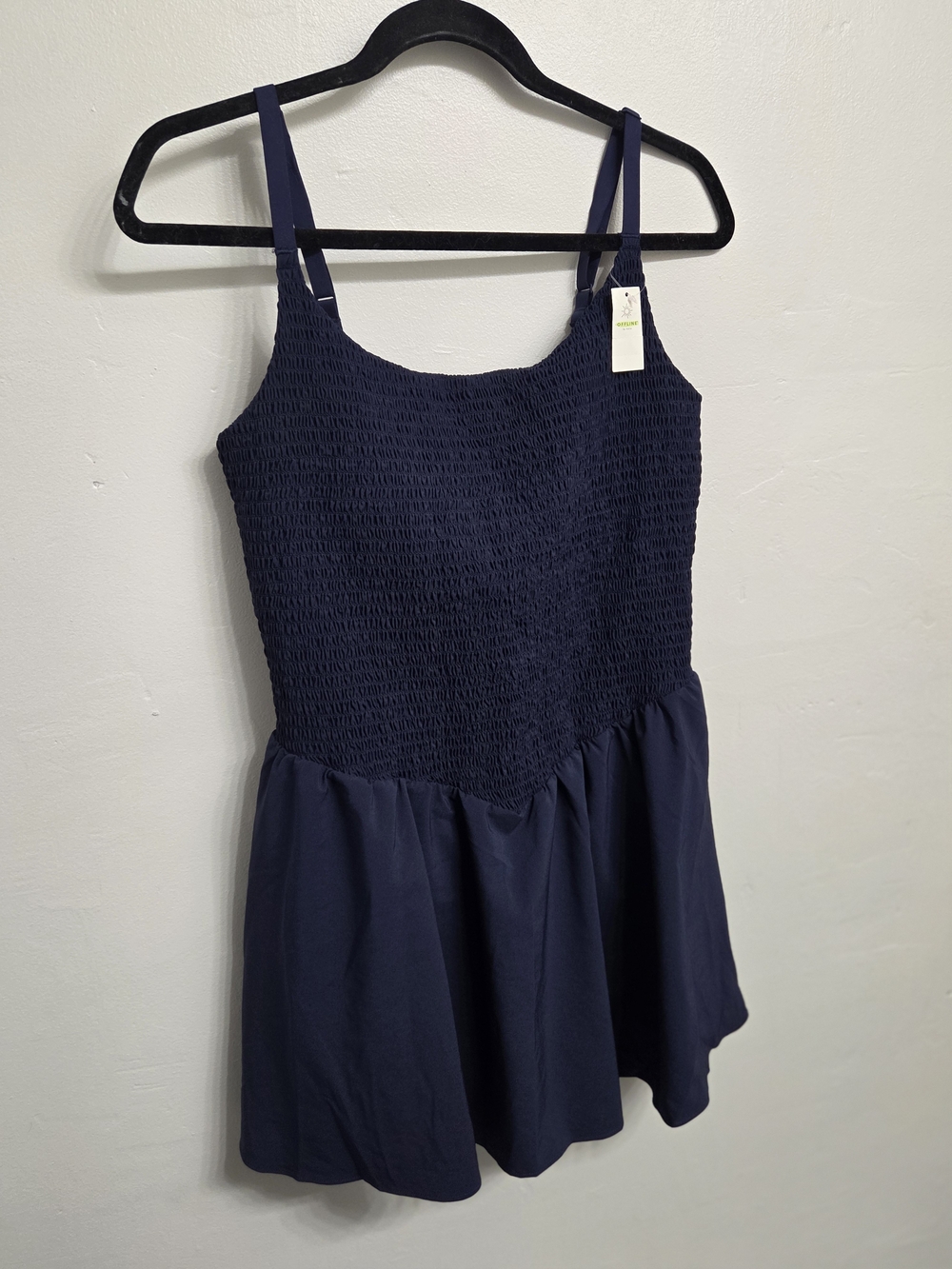 Aerie Offline Smocked Bodice Romper Dress